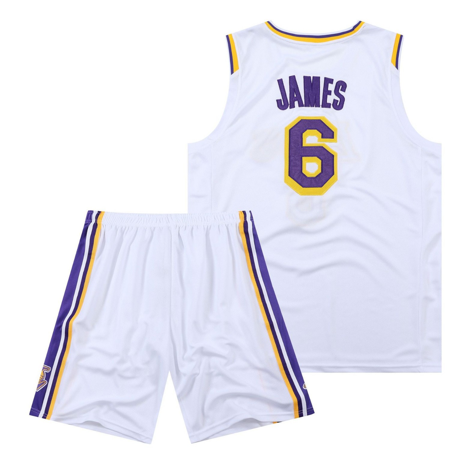 Cross-border Lakers James No. 6 secret embroidered jersey men's and women's same basketball uniform suit one-piece delivery