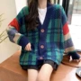 长袖宽松撞色新款毛衣