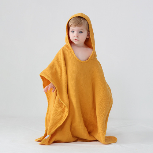Children's bath towel poncho is more absorbent than pure cotton. Special for older children, girls can wear hooded bathrobe for summer swimming and bathing.