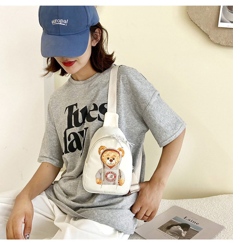 Women's crossbody bag, trendy phone anti-loss strap, fashionable and individual bag, fresh and clean canvas phone bag, single-shoulder bag undefined