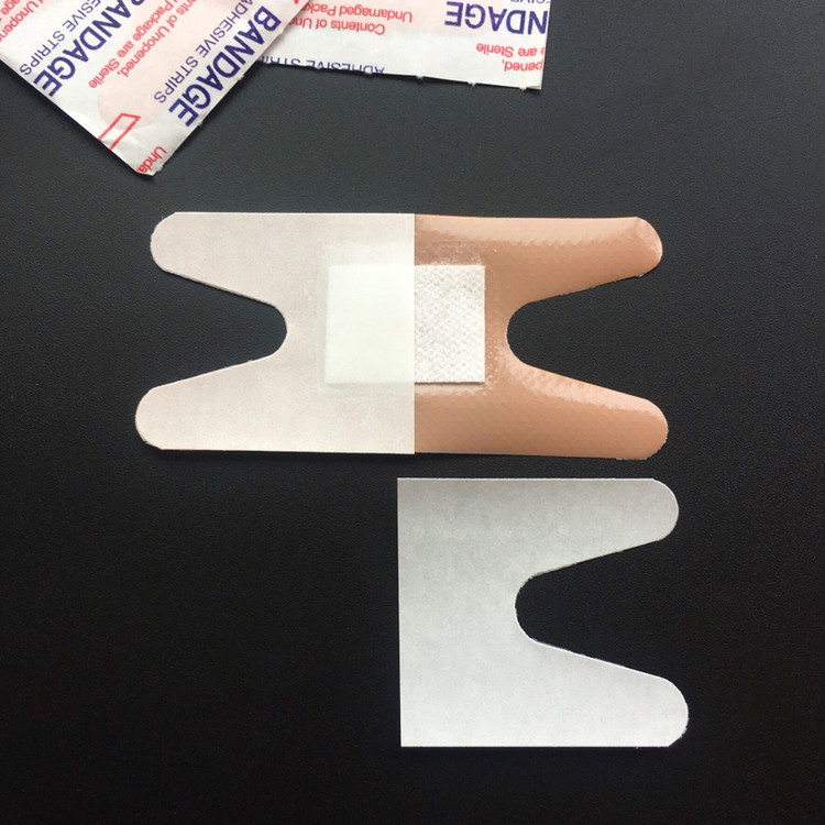 Venta al por mayor de tipo H tirita-Ayuda dedo Banda-ayuda material PE curita especial en forma de pegatina protectora 76x38mm