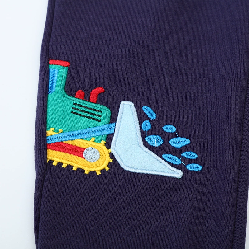 Autumn children's trousers for boys, cartoon patch, wholesale