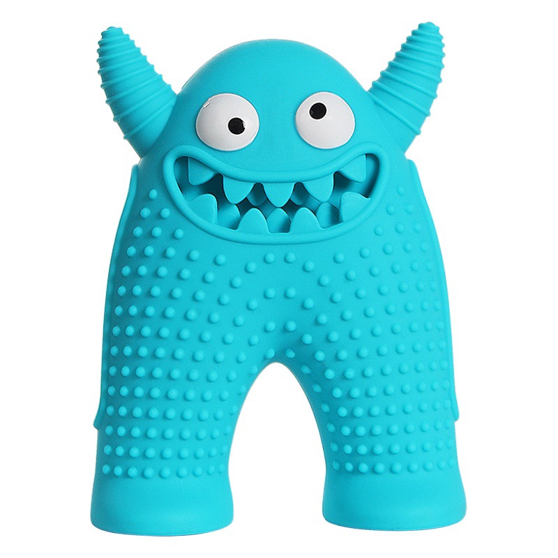 Mascota perro mordedor pequeño monstruo sonido juguete perro cepillo de dientes perro juguete mordedura-resistente fácil limpieza transfronteriza al por mayor