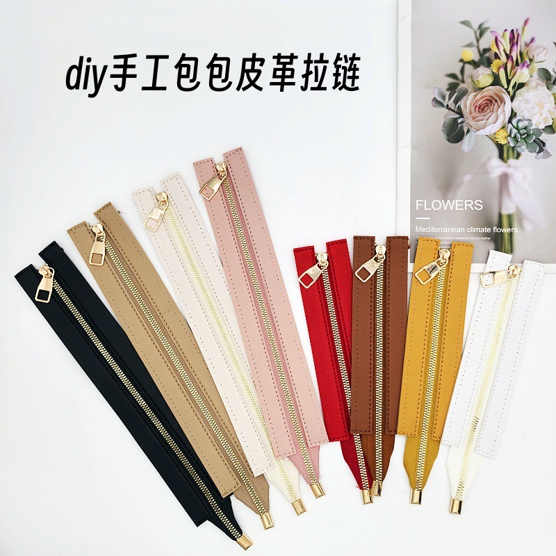 Bag accessory, high-end chain handmade with zipper, DIY
