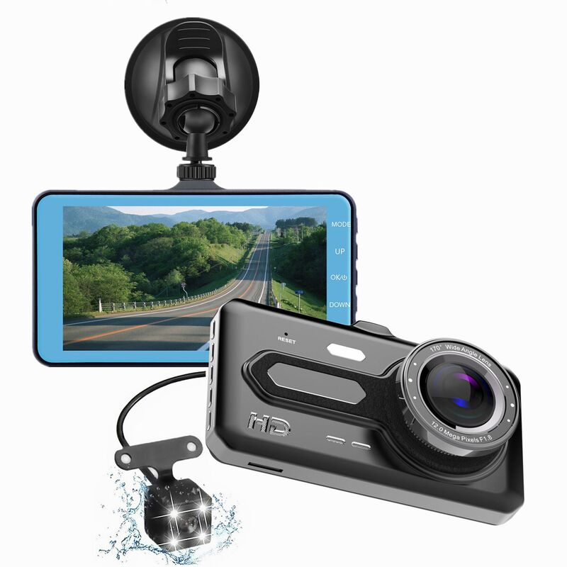 HD 1080P 4 "touch screen front and rear double recording cross-border driving recorder car black box dvr