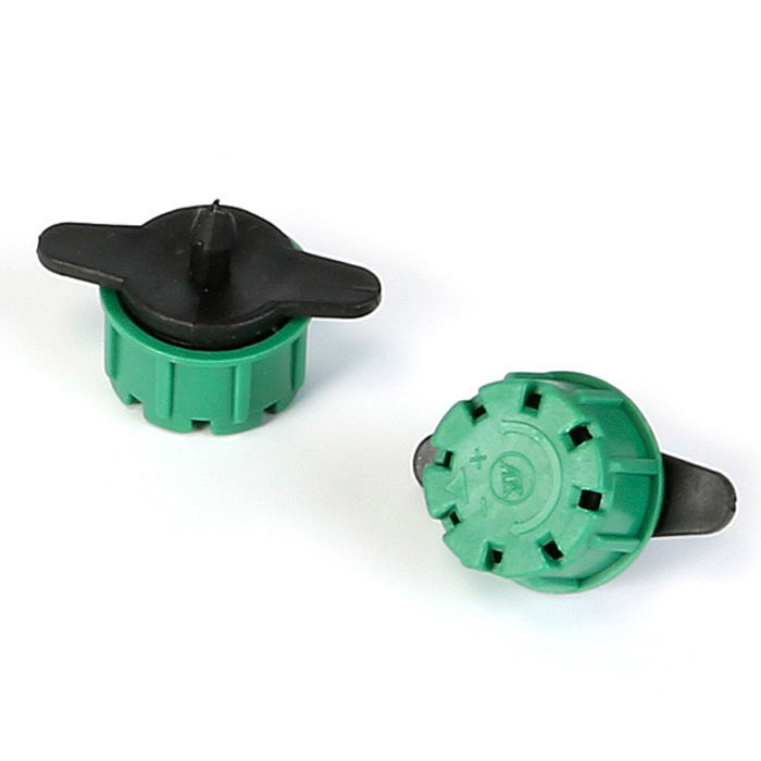 Compensación de presión goteo verde de ocho orificios de flujo ajustable goteo maceta de árboles frutales equipo de riego goteo no incluido impuestos