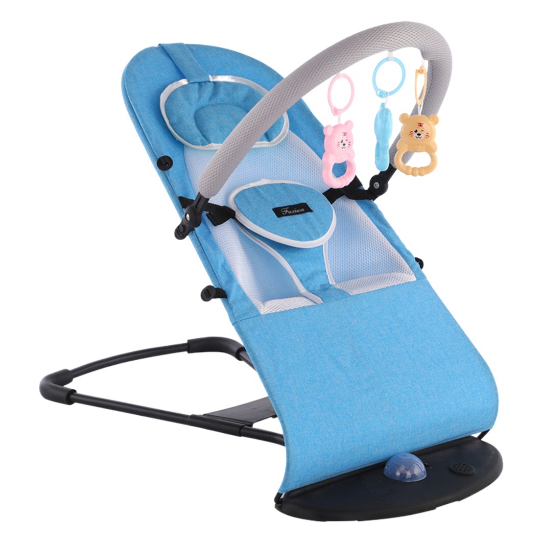 Baby Rocking Chair, Multi-Functional Music Cradle, Suitable for All Seasons, Foldable and Portable, a Newborn Baby Soothing Device