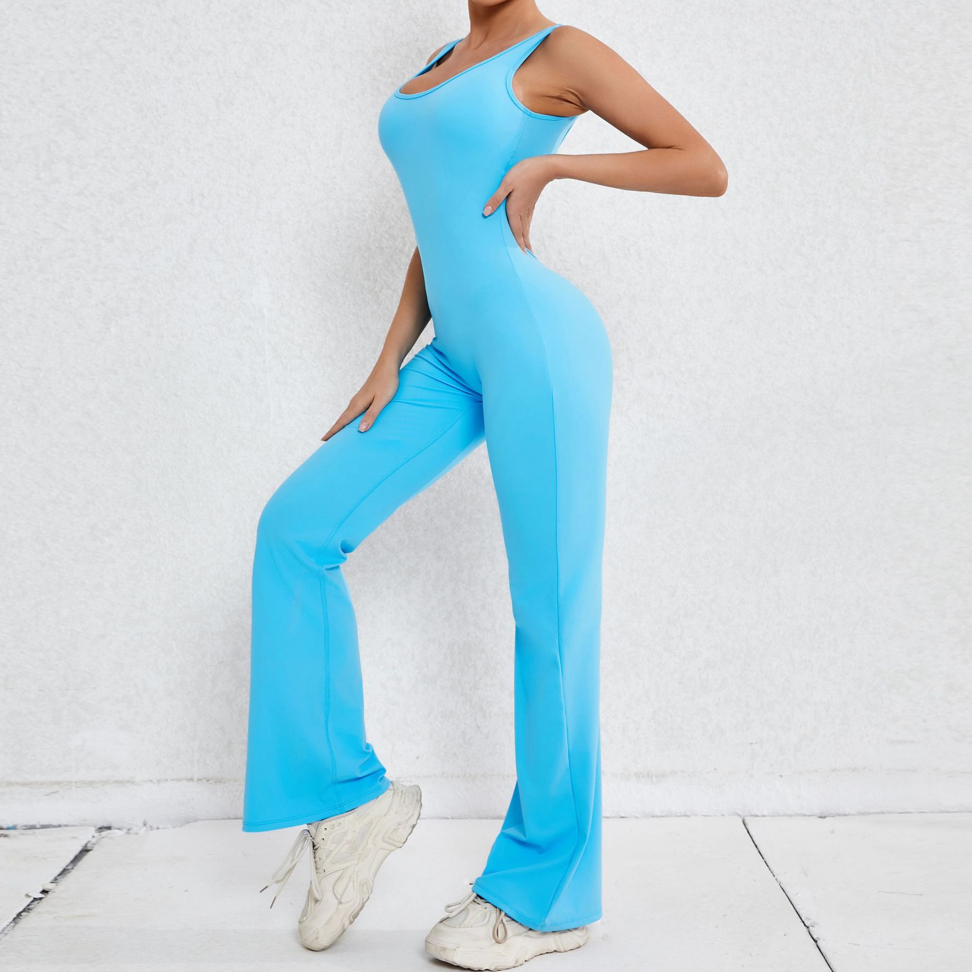 Simple Style Solid Color Nylon Cotton Blend Tracksuit Jumpsuits display picture 15