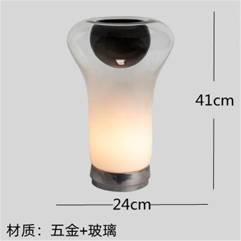 クリエイティブデザイン北欧シンプルで豪華な電気スタンド寝室ベッドヘッドランプ感リビング装飾ガラス|undefined