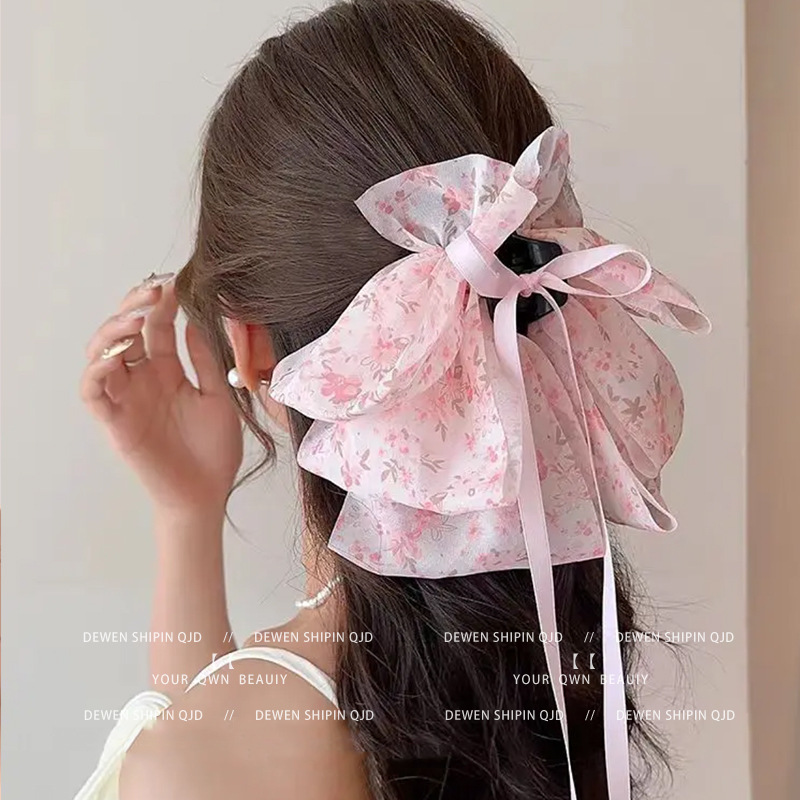 Otoño y invierno super fairy arco princesa cabeza agarrar clip de cabeza mujer detrás de la cabeza clip cuadrado muestra cara pequeña clip de pelo adornamiento de cabeza clip de pelo