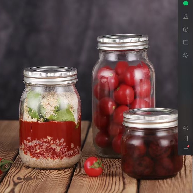 透明方圆梅森瓶梅森罐梅森杯密封罐分体盖一体盖蜂蜜瓶沙拉食物罐