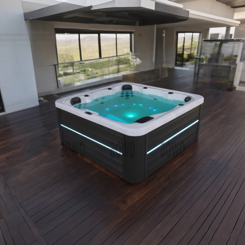 bañera acrílica Surf Massage Villa Jardín Piscina al aire libre spa Jacuzzi para 6 personas