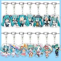 初音未来 miku花初音雪初音学生 动漫二次元周边亚克力钥匙扣挂件