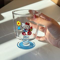 小红书爆款kitty高脚杯高颜值喝水可爱卡通咖啡