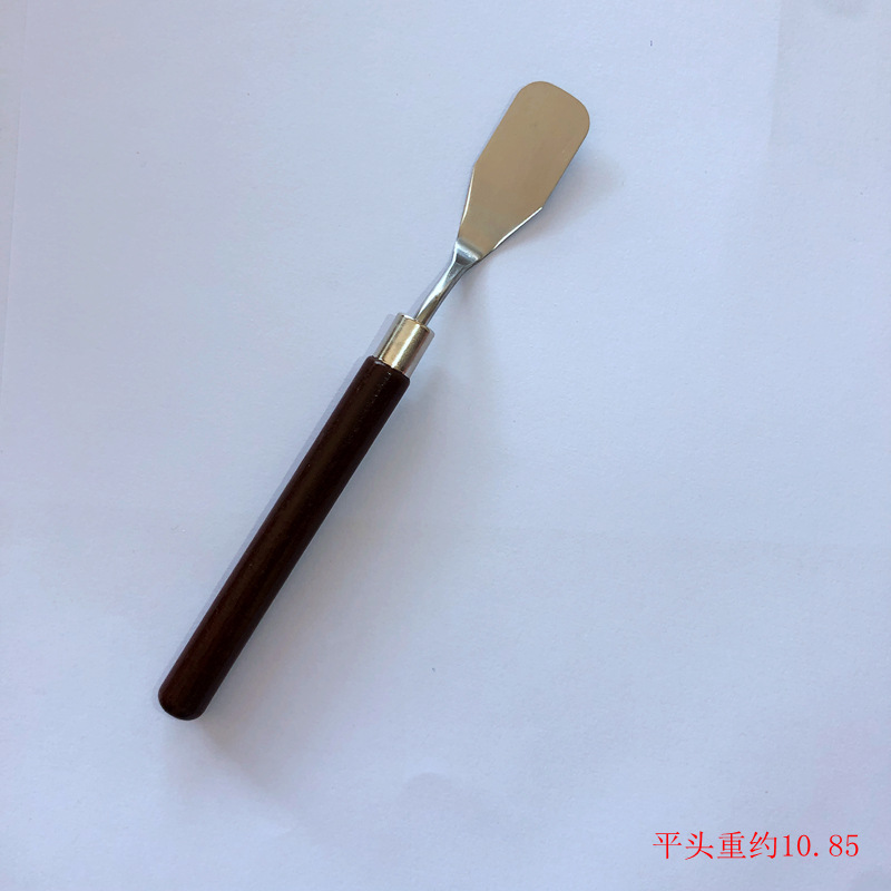 Cuchillo de pintura al óleo especial de arte, polvo de agua, pigmento de acrílico, cuchillo de selección de cuchillo de madera de acero inoxidable, cuchillo de toner de punta plana