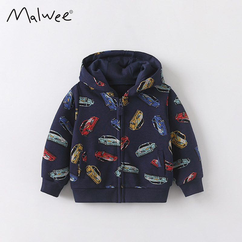 Abrigo de suéter para niños malwee transfronterizo chaqueta de otoño e invierno nueva sudadera con capucha europa, Estados unidos, niños pequeños y medianos cremallera camisa de invierno de manga larga image 6