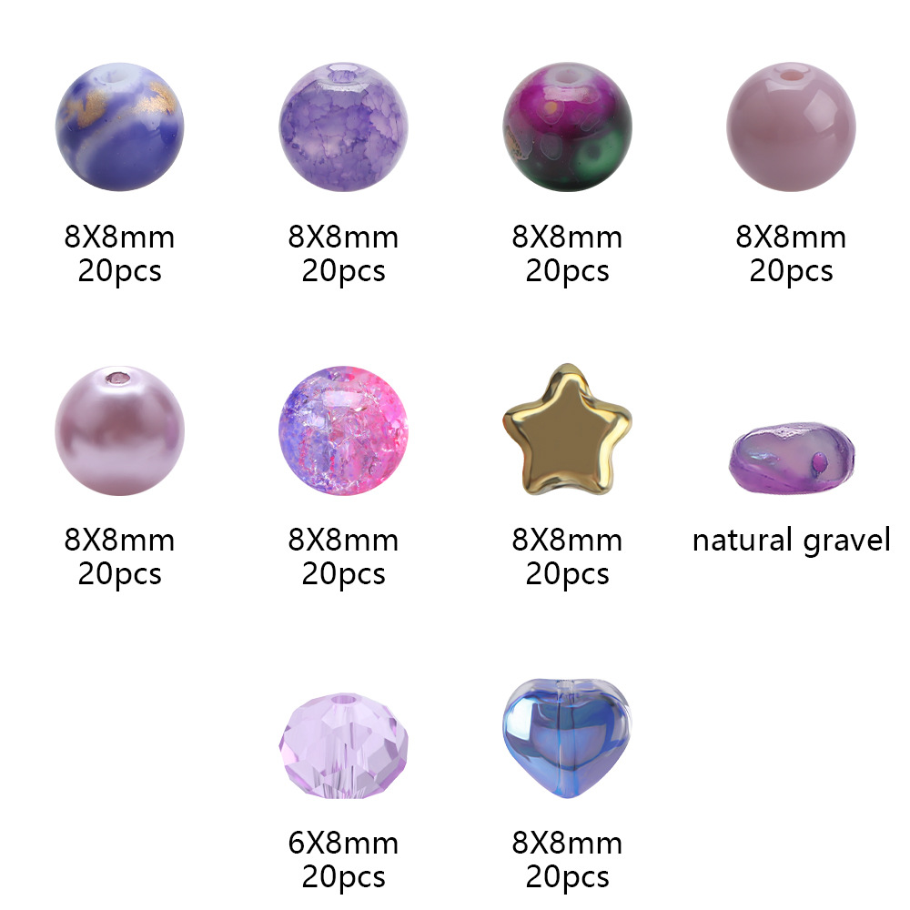 185g Weight Beads Jewelry Making Type Diameter 8mm Jewelry Making Size DIY Jewelry Accessories Classification 1 Set Quantity Glass Material Irregular, Round Pattern Plating Design Simple Style Style 1 Set Diameter 8mm Glass Irregular Round DIY Jewelry Accessories Beads 6