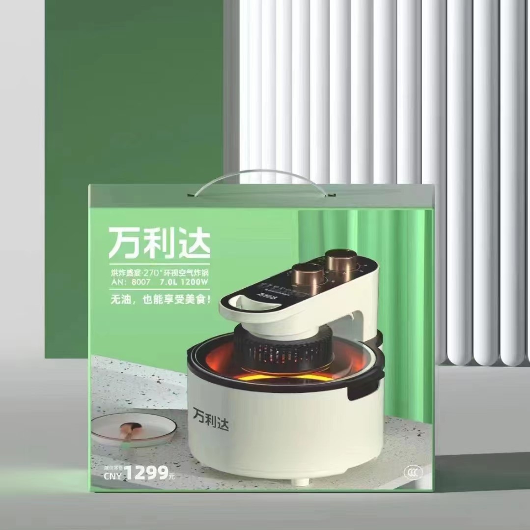 Wanlida Visual Air Fryer Electric Fryer Large Capacity Oven Non-stick Pan Multifunction Electric Oven Smokeless Pan