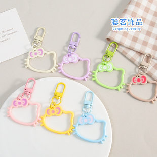 Cartoon cute keychain, silicone backpack accessory, for beloved, Birthday gift