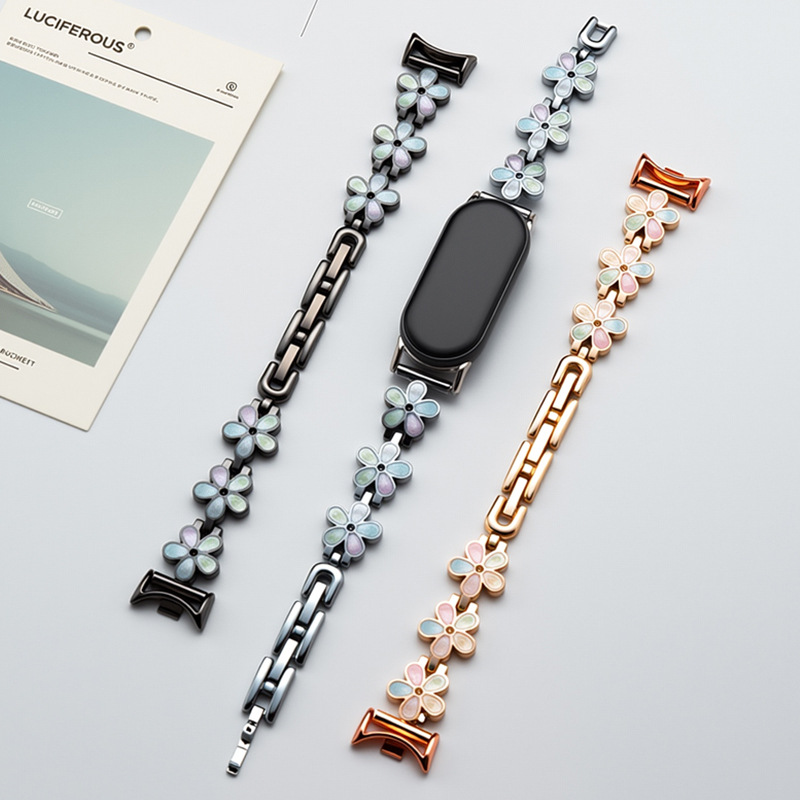 Suitable for Apple Watch Strap Iwatch1-S10 Sun Petal Metal Adjustable Xiaomi 8/9/10 Huawei Watch Strap