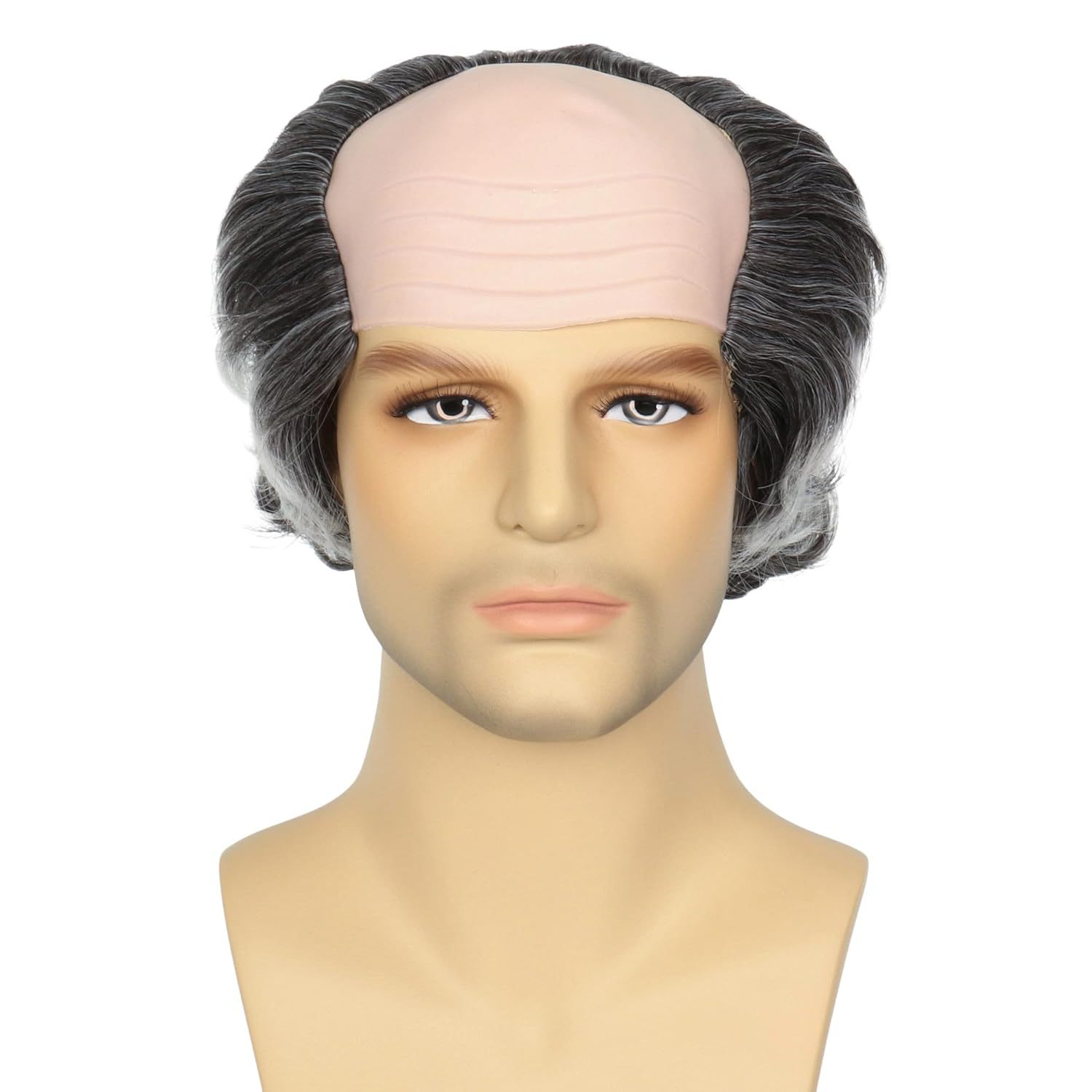 Nylon transfronterizo viejo calvo pelucca extraña pelucca hombre calvo pelucca accesorios de espectáculo infantil