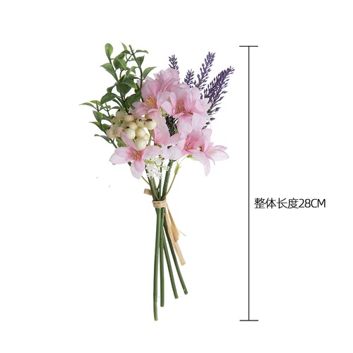 Wholesale Fake Flowers Simulated Chrysanthemum Grass Bunch Cross-border Manufacturer Green Plant Wedding Decorations DY1-3327