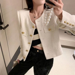 韩版小香风外套女四季款宽松百搭气质短款别致长袖上衣休闲百搭
