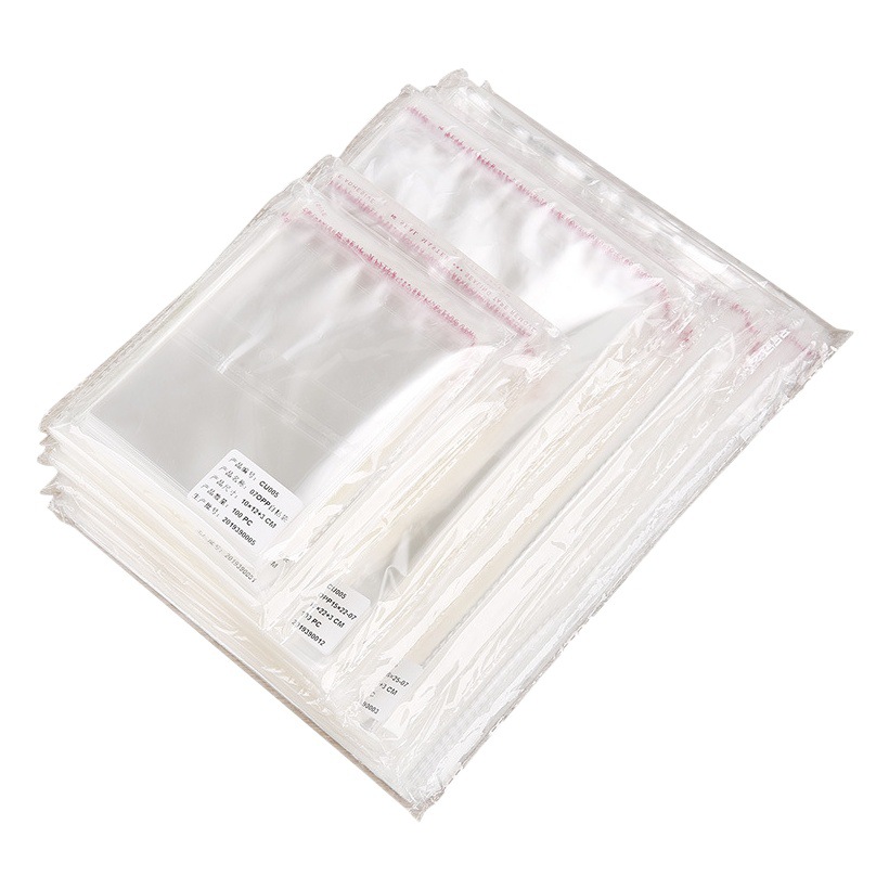 現物透明opp自己粘着袋服アクセサリー密封包装ゴム袋プレゼント厚いプラスチック自己密封袋