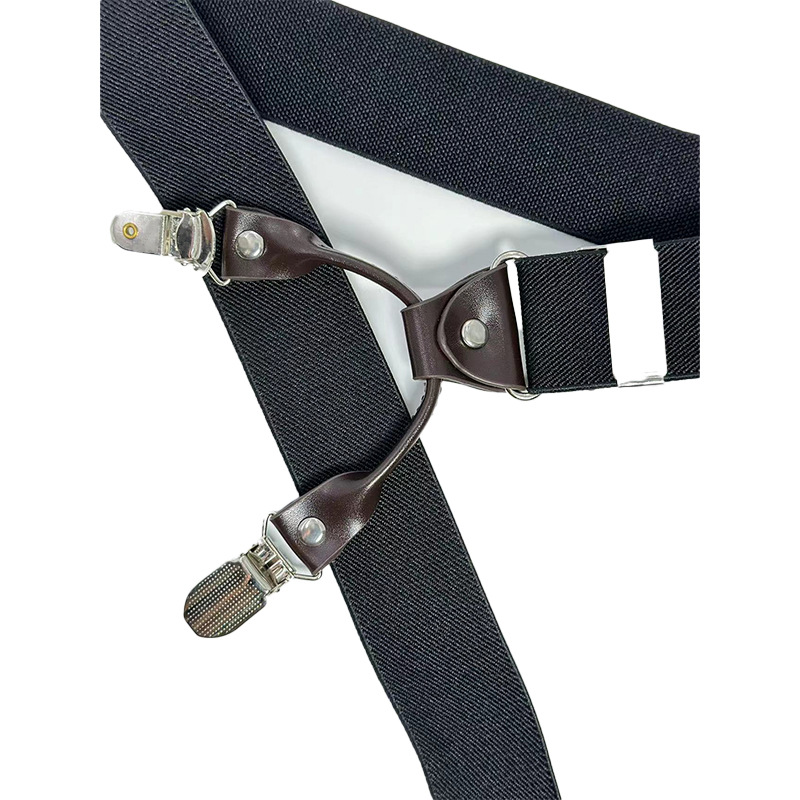 Suministro directo de fábrica: 6 clips tirantes para hombres con correas engrosadas banda elástica accesorios de hardware de alta calidad en stock suministro directo