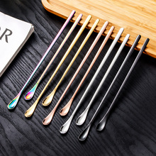 304不锈钢勺子 创意长柄勺蜂蜜搅拌勺马克杯奶茶沙冰勺酒吧调酒勺