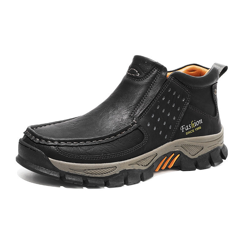 Giày bốt Martin nam cỡ lớn đế mềm thoải mái, bốt cổ thấp casual — 8778 màu đen, 8778 nâu sẫm