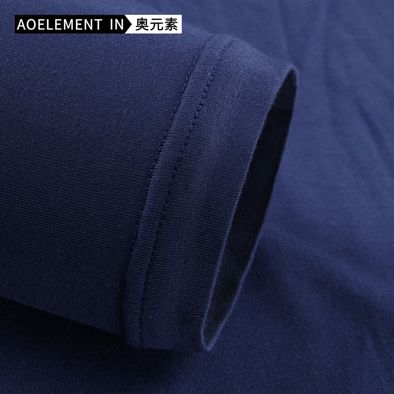 Ropa interior térmica delgada y delgada para niños de otoño e invierno, ropa de otoño de manga larga con cuello redondo para hombres, camisa básica transpirable de una sola capa