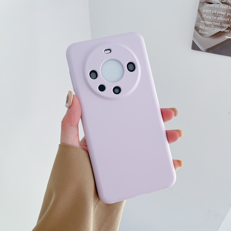 适用华为mate60pro真液态硅胶手机纯色全包高级感亲肤手感保护套|undefined