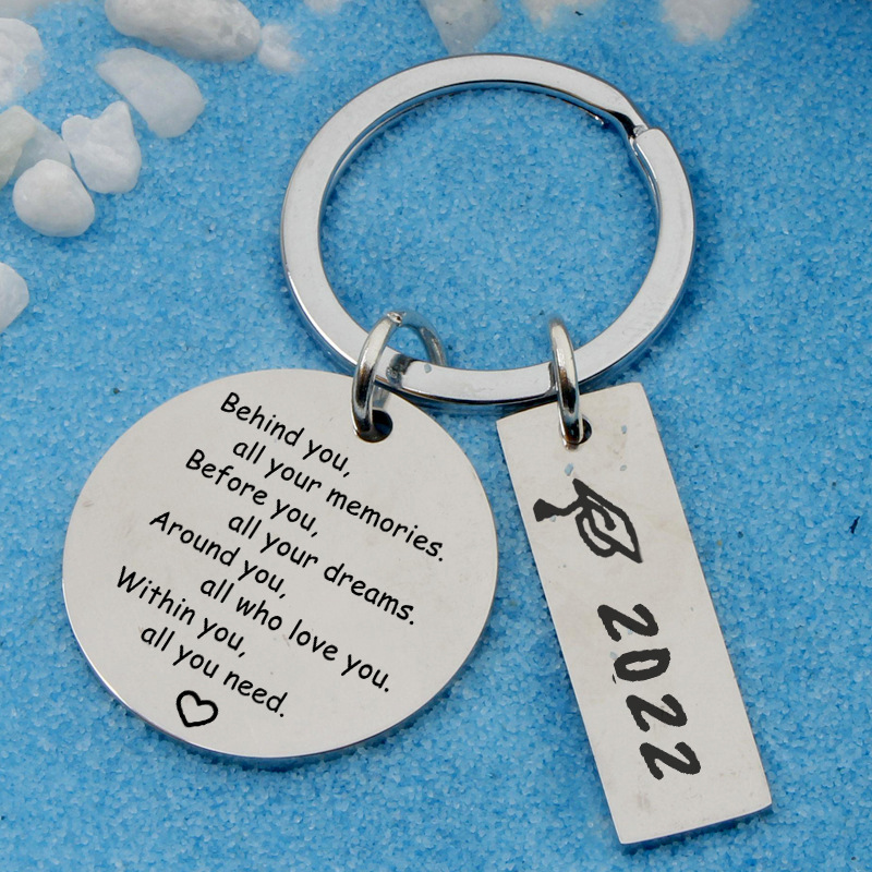 2022 Graduation Season Gift Lettering Stainless Steel Keychains display picture 2