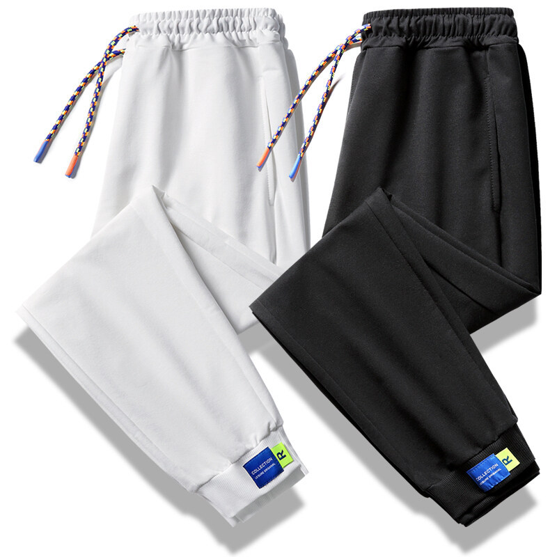 2022 pantalones de chándal de los hombres de primavera/verano Pantalones recortados pantalones casuales de pareja de estudiantes Pantalones deportivos de punto sueltos atados al tobillo