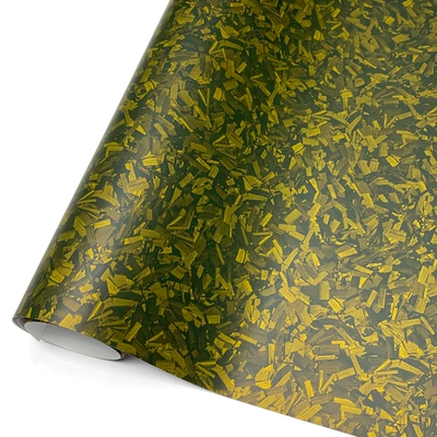 Auto Color Change Film – Motorcycle Car Color Changing Film - pet-matte-flower-carbon-gold-10152