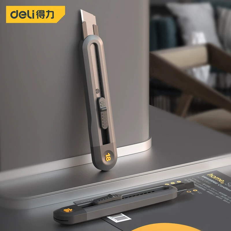 Deli Tools домашняя серия Телескопический универсальный нож Безопасный нож Т-образный резак для обоев Держатель коврового ножа
