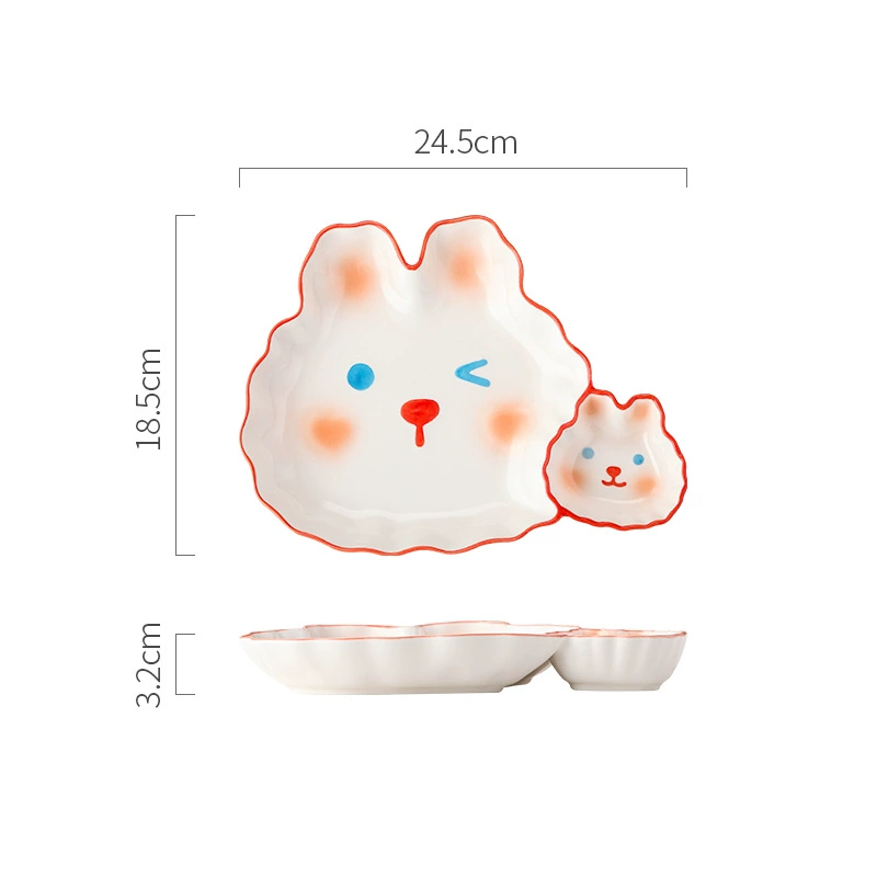 Cartoon ceramic cute tableware, children's dinner plate, internet celebrity