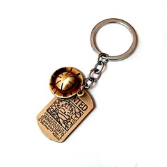 One Piece Necklace—Zoro Wanted Poster Plus Anime-Related Alloy Double Pendant Military Badge, New with Packaging