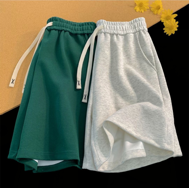 American Solid Color Shorts Men's Summer 2025 New High Street Retro Trendy Brand Five-point Basketball Sports Casual Pants