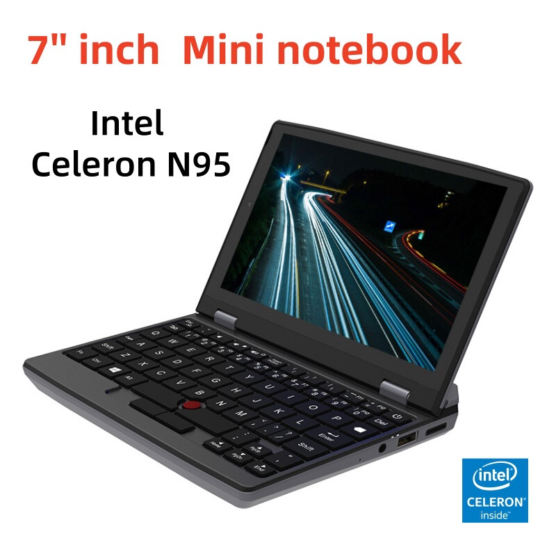 7inch Palm-Sized Pocket Notebook Celeron N95 Thin and Portable Business Office Touch Screen Laptop Wholesale for Commercial Use