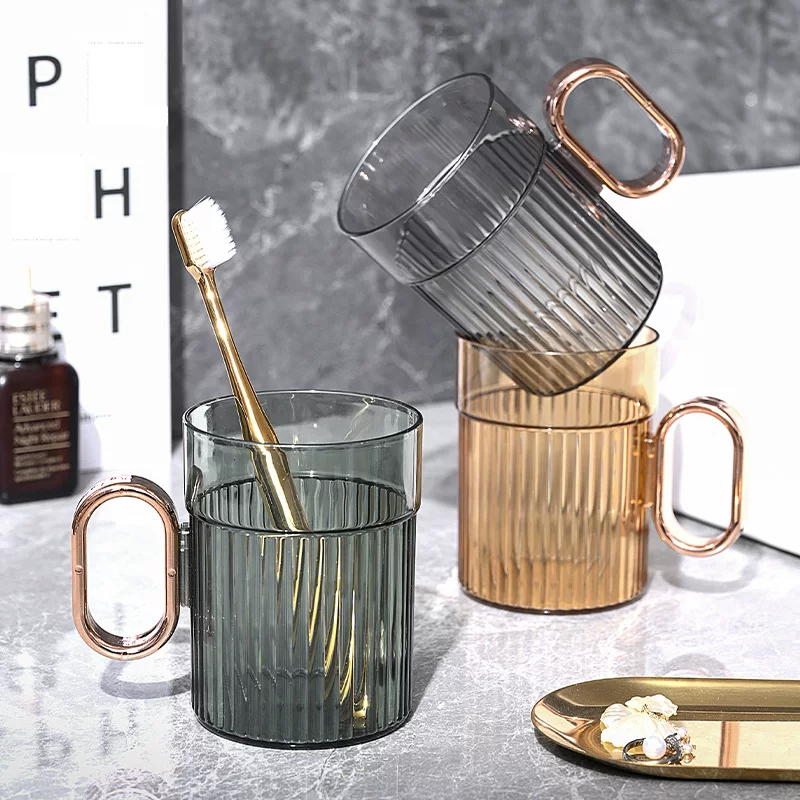 Brand creative mouthwash, toothbrush for beloved, plastic set, light luxury style, increased thickness