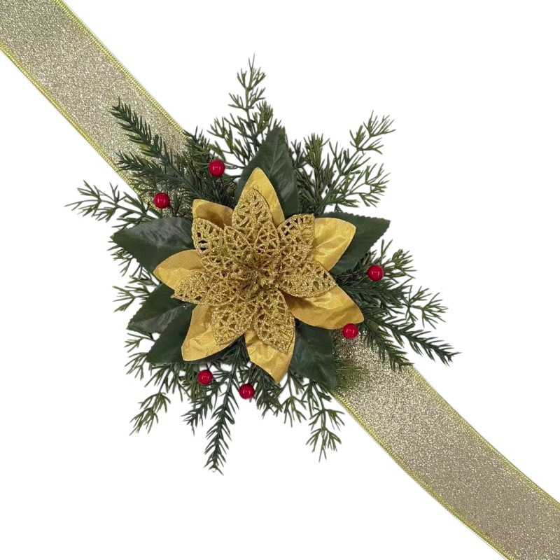 Nuevo Amazon lazo navideño armario colgante de anillo para decoración del hogar colgante de puerta de corona navideña vendido por el fabricante image 24