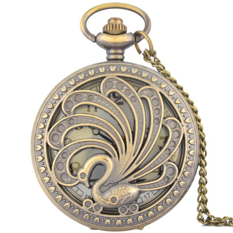 Estilo chino retro de bronce gran reloj de bolsillo turístico lugar escénico recuerdo vintage colgante reloj regalo reloj al por mayor