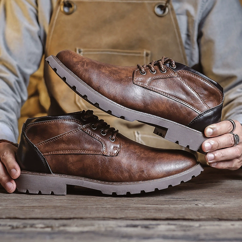Трансграничные новые ботинки Martin сапоги мужские сапоги сапоги летние сапоги высокие сапоги мужской английский стиль ретро повседневные кожаные сапоги