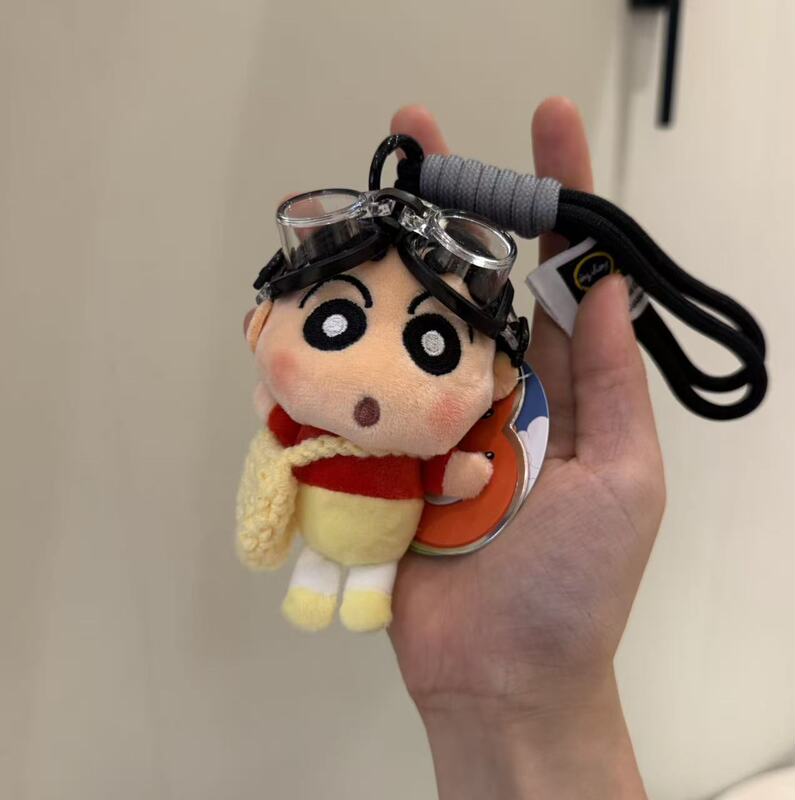 本物のクレヨンしんちゃんバッグペンダントかわいいぬいぐるみ漫画人形キーホルダースクールバッグペンダント学生ギフト|undefined