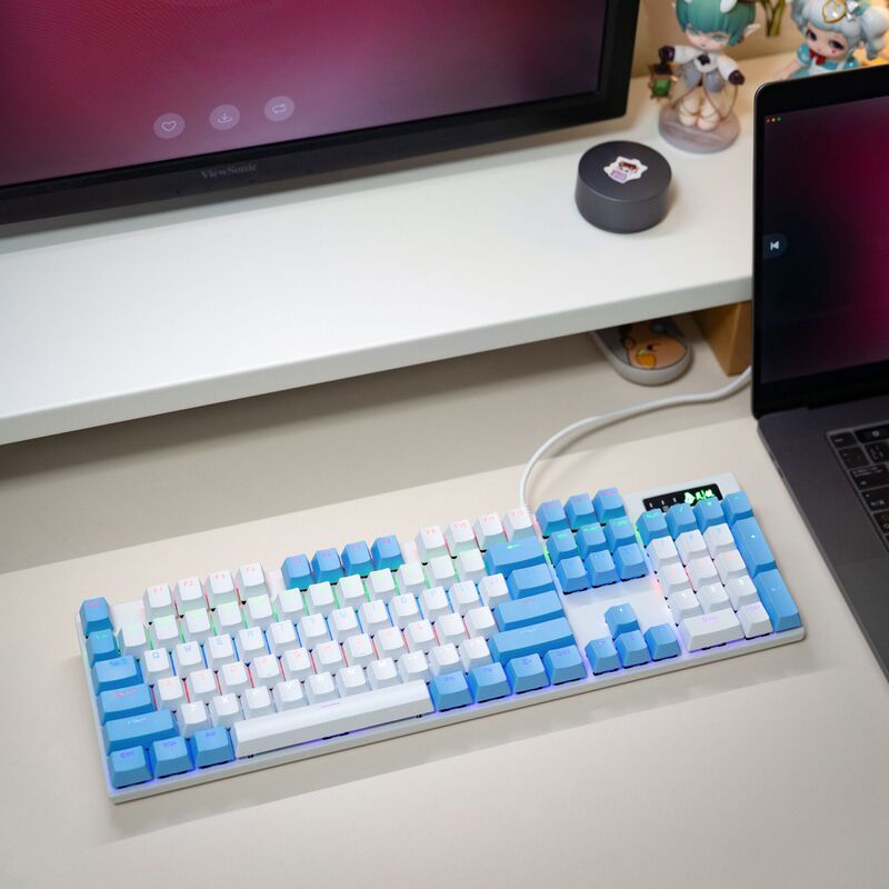 特別オファー卸売クロスボーダースポット Amazon Lingkey リアルメカニカルキーボード有線 87/104 キー発光緑紅茶軸|undefined