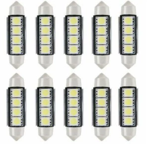 汽车led车顶灯双尖5050 4SMD 41mm阅读灯 解码无极牌照灯后备箱42