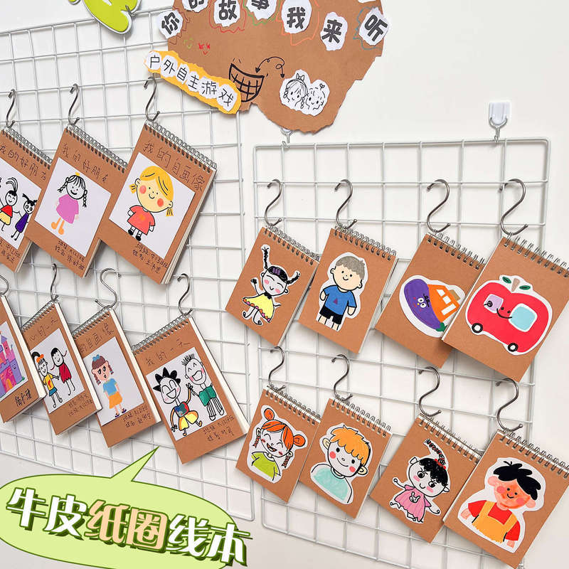 Kindergarten Middle Class Classroom Area Plan Game Record Book for the Beginning of School Season, Representation of Listening, Blank Story Painting Book Kindergarten Middle Class Classroom Area Plan Game Record Book for the Beginning of School Season, Representation of Listening, Blank Story Painting Book