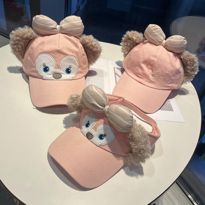 圆顶鸭舌帽雪莉玫立体玩偶卡通女生显脸小立耳棒球帽子立体卡通|undefined